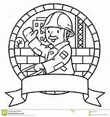 Carretto Divertente Libro Lavoratore Emblema sketch template