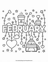 February Coloring Pages Printable Choose Board Ebook sketch template