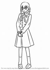 Fate Sakura Stay Night Drawing Matou Draw Anime Step sketch template