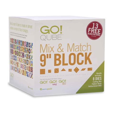 accuquilt  qube mix match  block