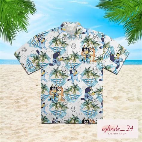 bluey family hawaiian shirt bluey  bingo hawaiian dad life family shirt  picclick