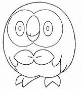 Pokemon Rowlet Coloring Pages Pokémon sketch template