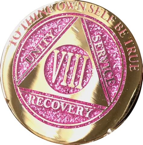 1 15 And 30 Year Aa Medallion Elegant Glitter Pink Gold