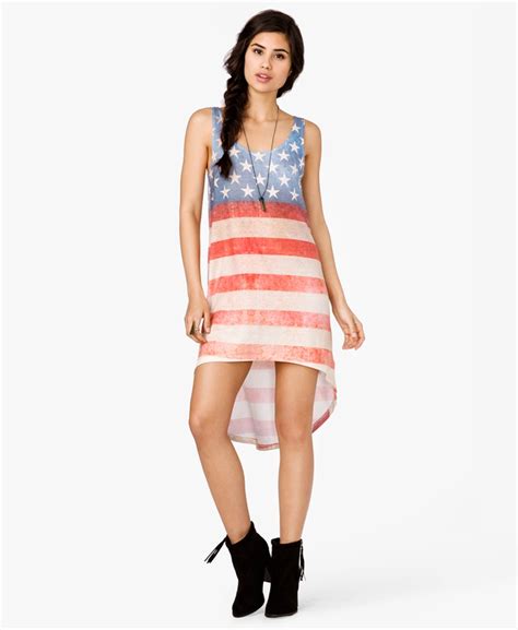 high low american flag dress super cute 4th of july dress