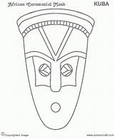 Coloring African Mask Tribal Pages sketch template