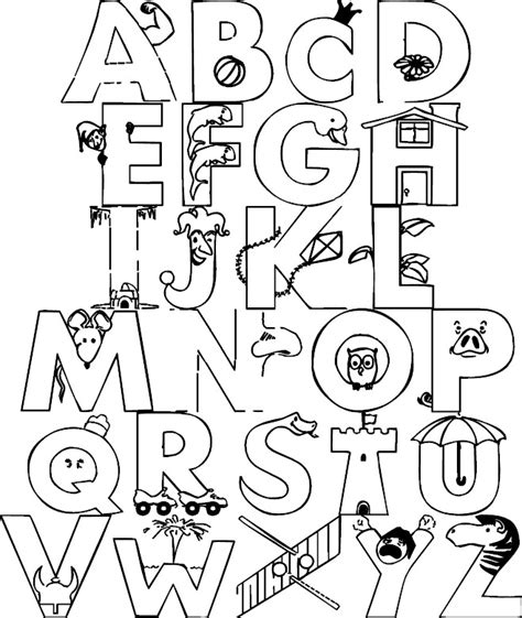 animal alphabet coloring pages az coloring pages