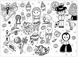 Doodling Personnages Doodles Merveilles Gekritzel Malbuch Erwachsene Adulti Adultos Justcolor Dure Trop Nggallery Cahier Cartes Postale Adultes Imprimable sketch template