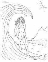 Surfer sketch template