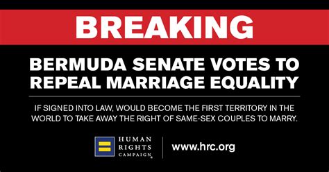 breaking bermuda senate votes to repeal marriage equality