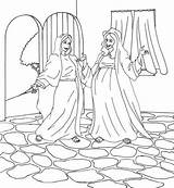 Mary Elizabeth Coloring Pages Visits Visitation Sheets Bible Christmas Clipart Conception Immaculate Luke Sunday School Maria Kids Da Elisabeth Color sketch template