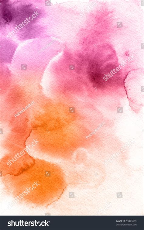 Abstract Watercolor Hand Painted Background Stock