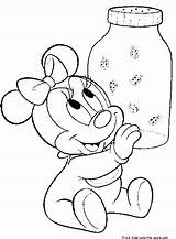 Coloring Pages Minnie Mouse Disney Printable Baby Characters Print Colouring Kids Cartoon Freekidscoloringpage Sheets Color Mickey Aby Minny Friends Total sketch template