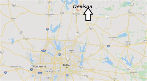 denison texas  county  denison texas    map