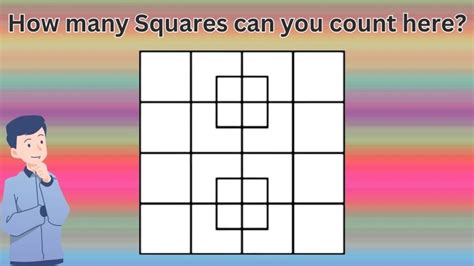 Brain Teaser Eye Test How Many Squares Can You Count Here News