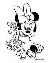 Minnie Baby Coloring Pages Teddy Disney Babies Bear Printable Plush Toy Mickey Donald Gif Book Disneyclips Funstuff sketch template