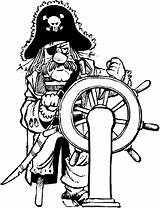 Piraat Kleurplaat Piraten Roer sketch template