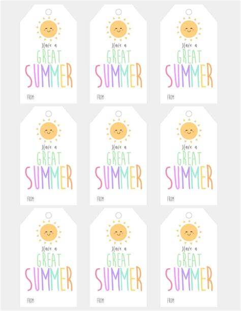 adorable   great summer  printable tags