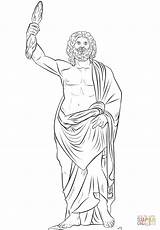 Zeus Coloring Greek God Pages Drawing Printable Draw Statue Hermes Supercoloring Hera Step Color Gods Greatest Template Drawings Categories sketch template