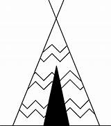 Teepee Printable Clipart 1142 Clip sketch template