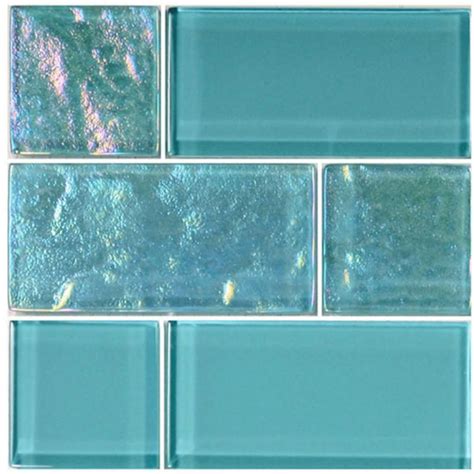 Turquoise Mixed Tile Gt8m4896t4 Mosaic Glass Tile