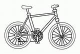 Bike Bikes Biycle Tracing Worksheets sketch template