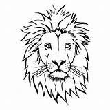 Lion Drawing Head Face Clipart Outline Stencil Roaring Drawings Line Simple Coloring Visage Collection Animal Cliparts High Car Decal Getdrawings sketch template