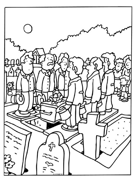 coloring page funeral coloring pages