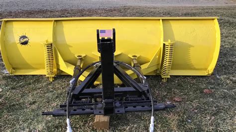 quick attach   point hitch  tractor snow plow youtube