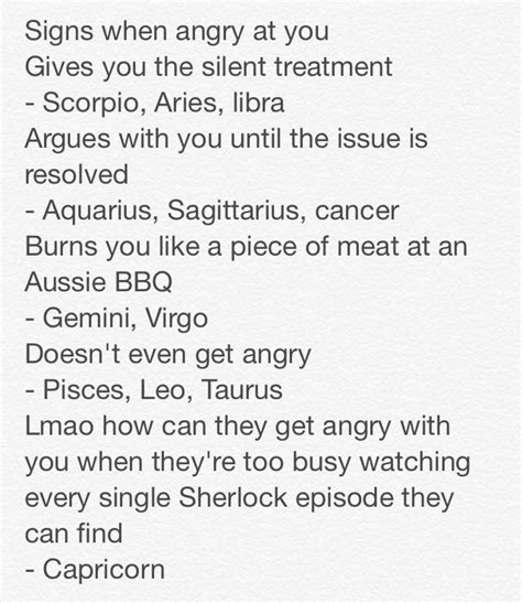 Cosmic Shadows Zodiac Signs Signs When Angry At You