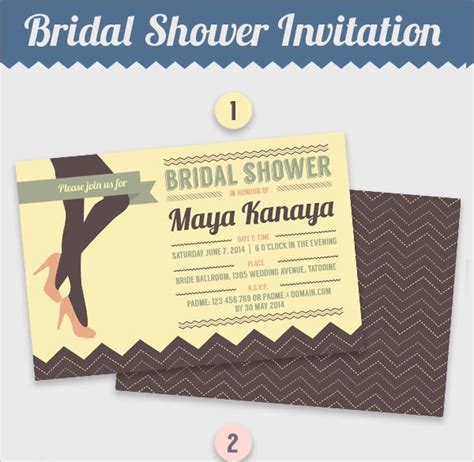 bridal shower invitation templates psd vector eps word