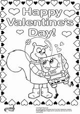 Coloring Valentine Spongebob Pages Valentines Happy Color Printable Sandy Getcolorings Print Colorings sketch template