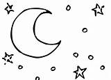 Moon Clip Clipart Library Starts sketch template