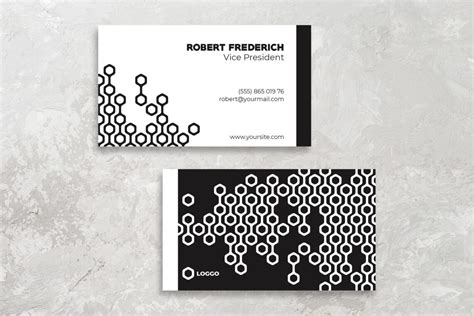 business card black white template ui creative