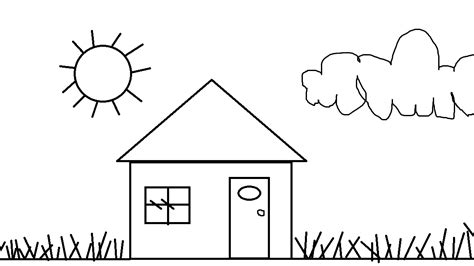 simple house coloring pages clip art library