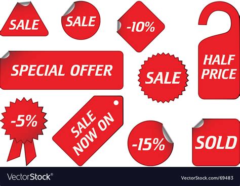 sale signs royalty  vector image vectorstock