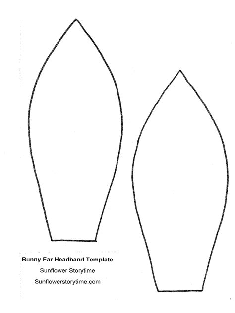 bunny ear template   templates   word excel