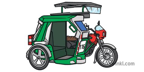 philippine tricycle transport service illustration twinkl