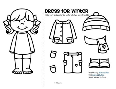 printable weather clothes worksheet sketch coloring page