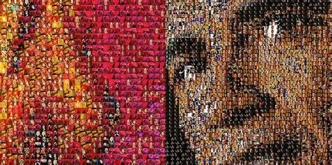tiny images combine to make one big portrait