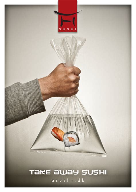 creative sushi ads try to prove how fresh sushi can be