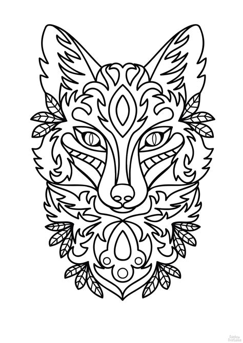 animal mandala coloring page kids coloring pages