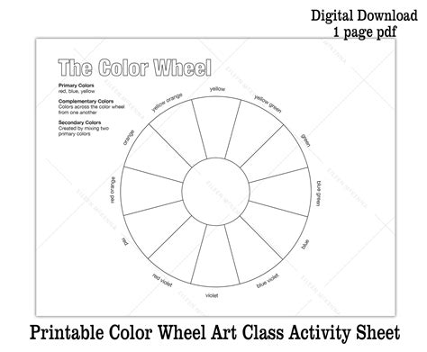 coloring sheet color wheel circle coloring pages getcoloringpages