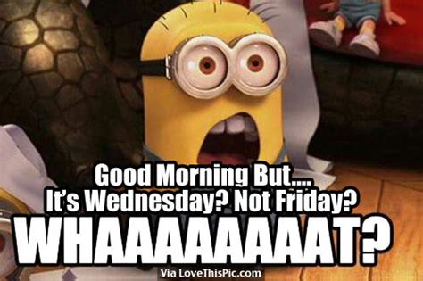 Good Morning But Its Wednesday Not Friday Whaaaaaat