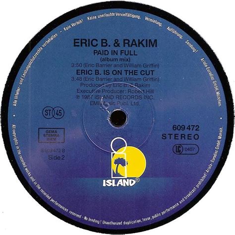 Eric B And Rakim Paid In Full Seven Minutes Of Madness The Coldcut