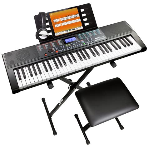 rockjam  key keyboard piano kit  stand bench headphones note