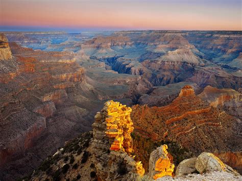 world visits  grand canyon  united states higher forested rims