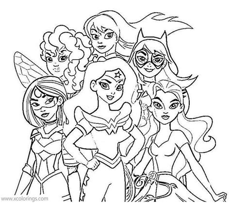 animated  woman coloring pages  dc superhero girls