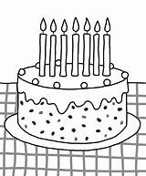 Cake Birthday Coloring Pages Color Drawing Template Kids Cakes Preschool Printable Colouring Printables Print Via Getdrawings Getcolorings Priddybooks sketch template