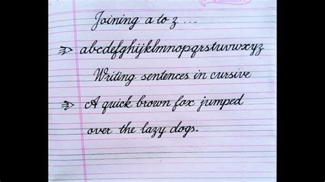 cursive writing  beginnerscursive writing sentence cursive