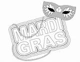 Mardi Gras Coloring Pages Kid Adult Masks sketch template